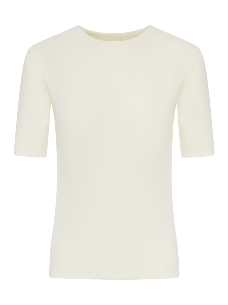 Jil Sander Women Short-Sleeved Crepe T-Shirt JIL SANDER
