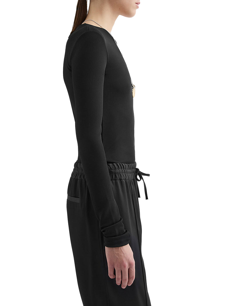 Jil Sander Women Crew Neck Long Sleeve T-Shirt JIL SANDER