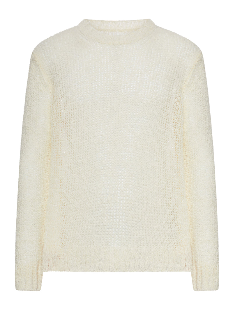 Jil Sander Men Perforated Crew Neck Sweater JIL SANDER