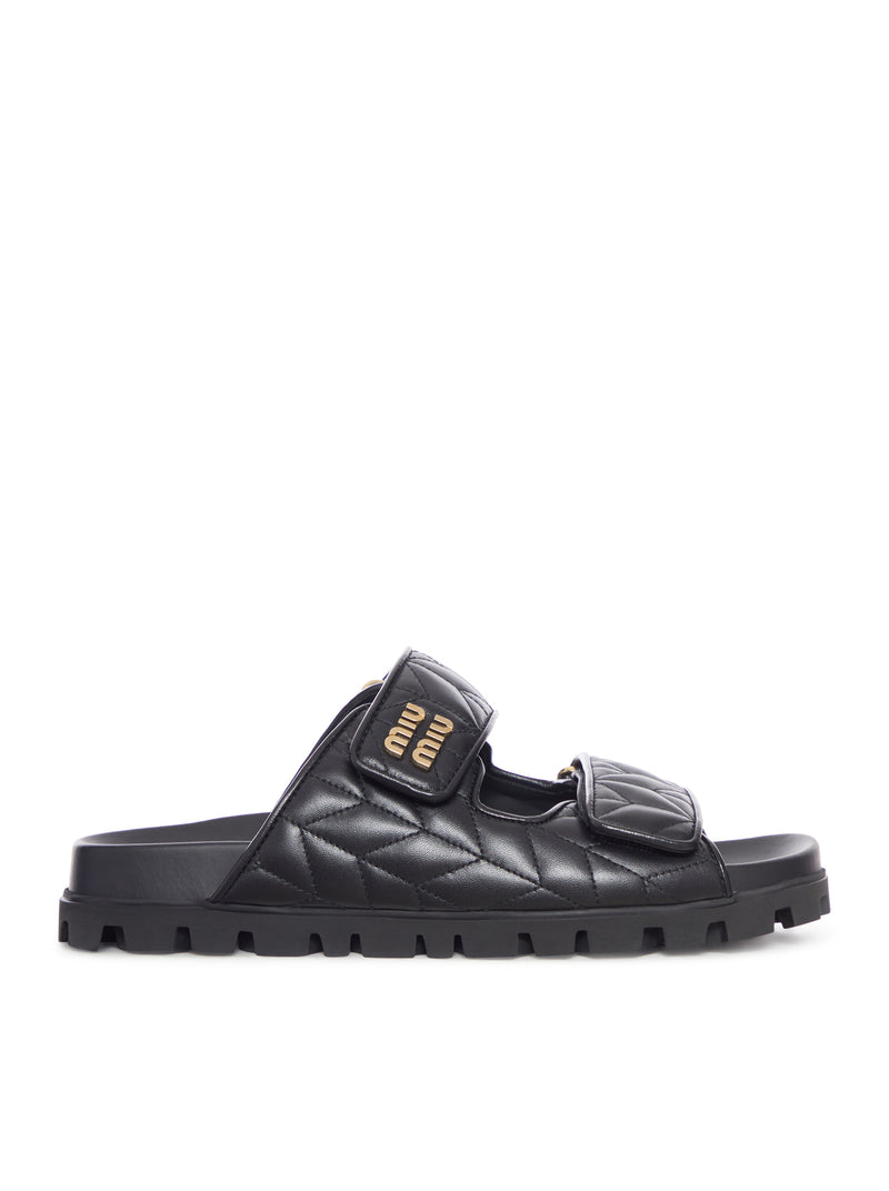 Miu Miu Women Nappa Matelassé Sandals MIU MIU