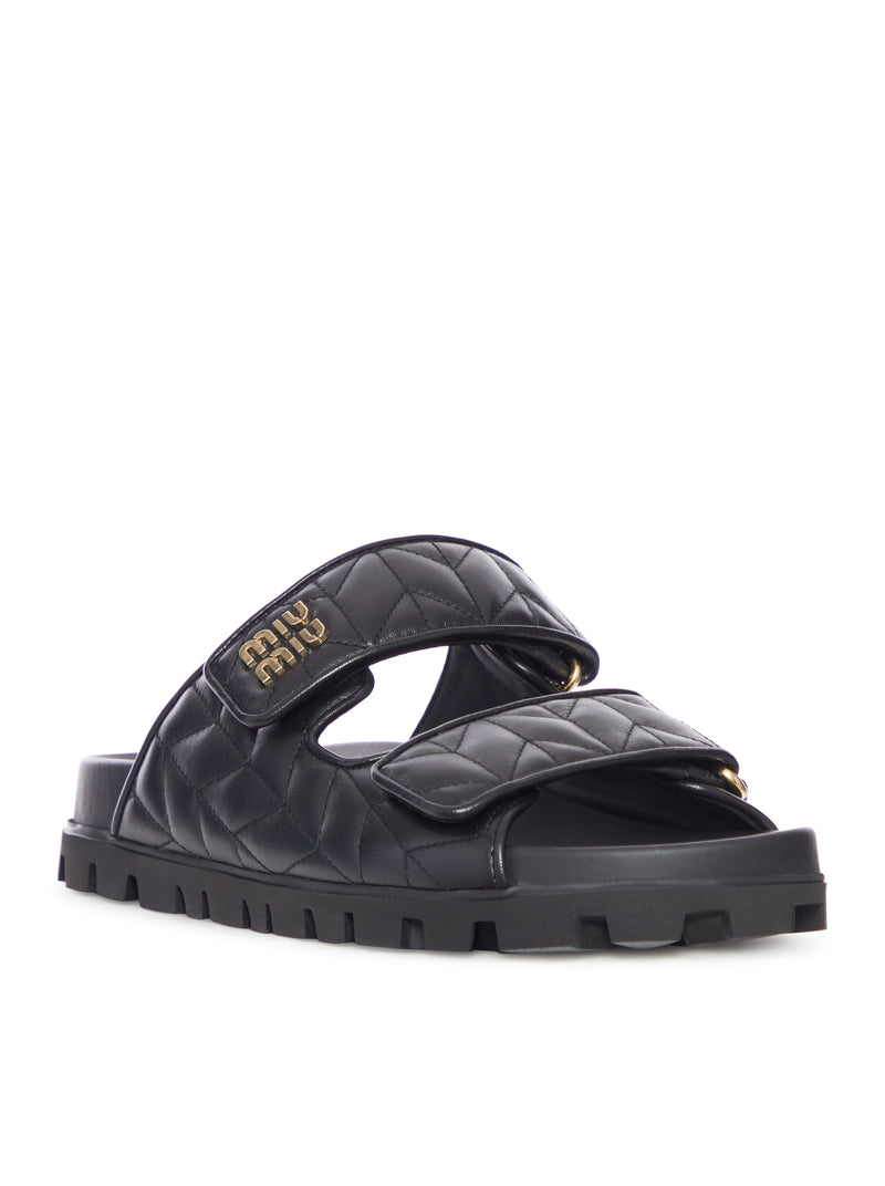 Miu Miu Women Nappa Matelassé Sandals MIU MIU
