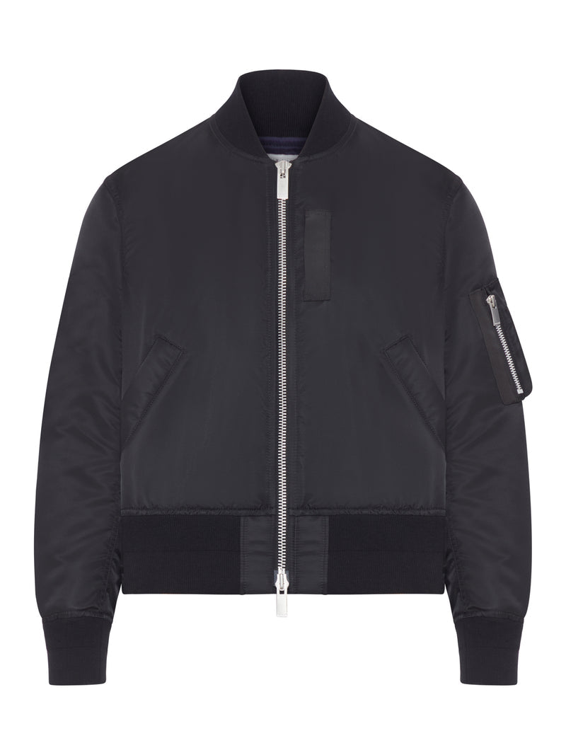 Sacai Women Nylon Bomber Jacket With Zip SACAI