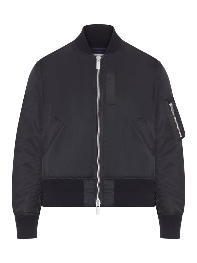 Sacai Women Nylon Bomber Jacket With Zip SACAI
