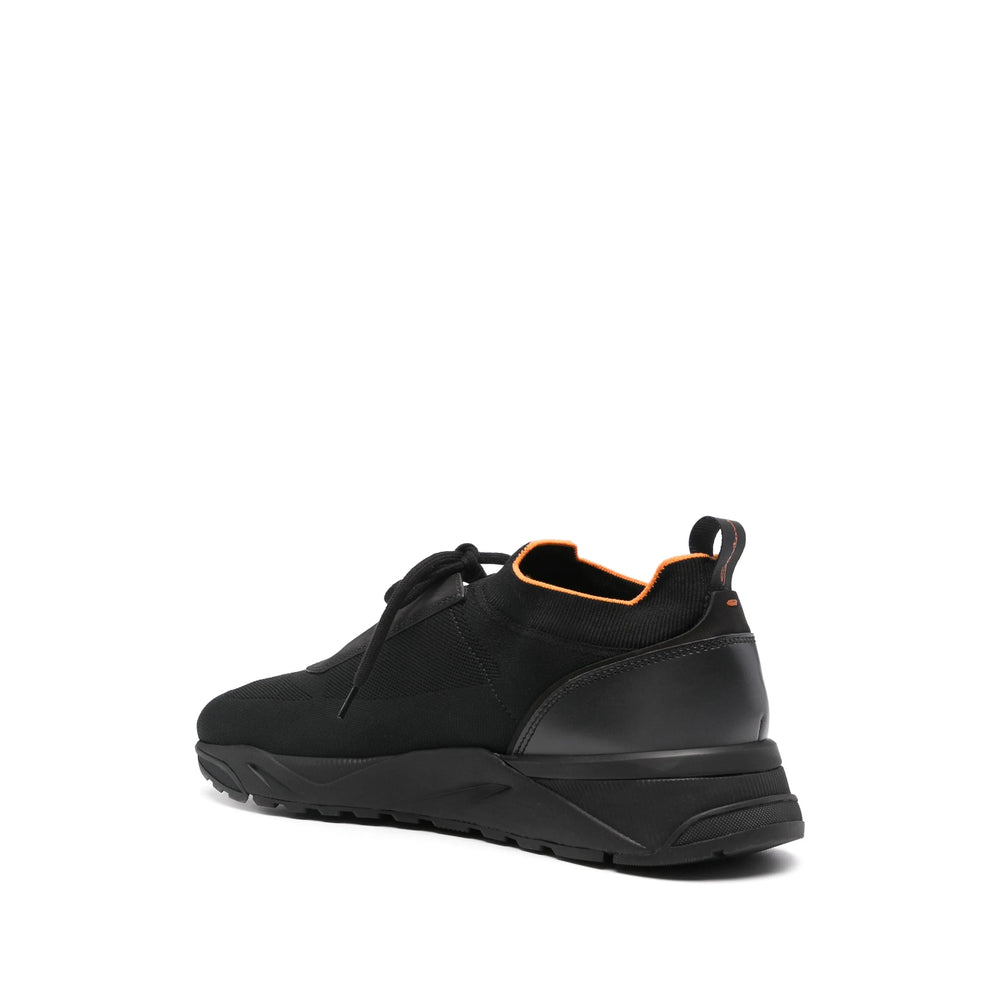 Santoni Black Trainers - Low-Tops Men SANTONI