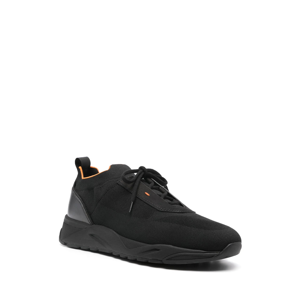 Santoni Black Trainers - Low-Tops Men SANTONI