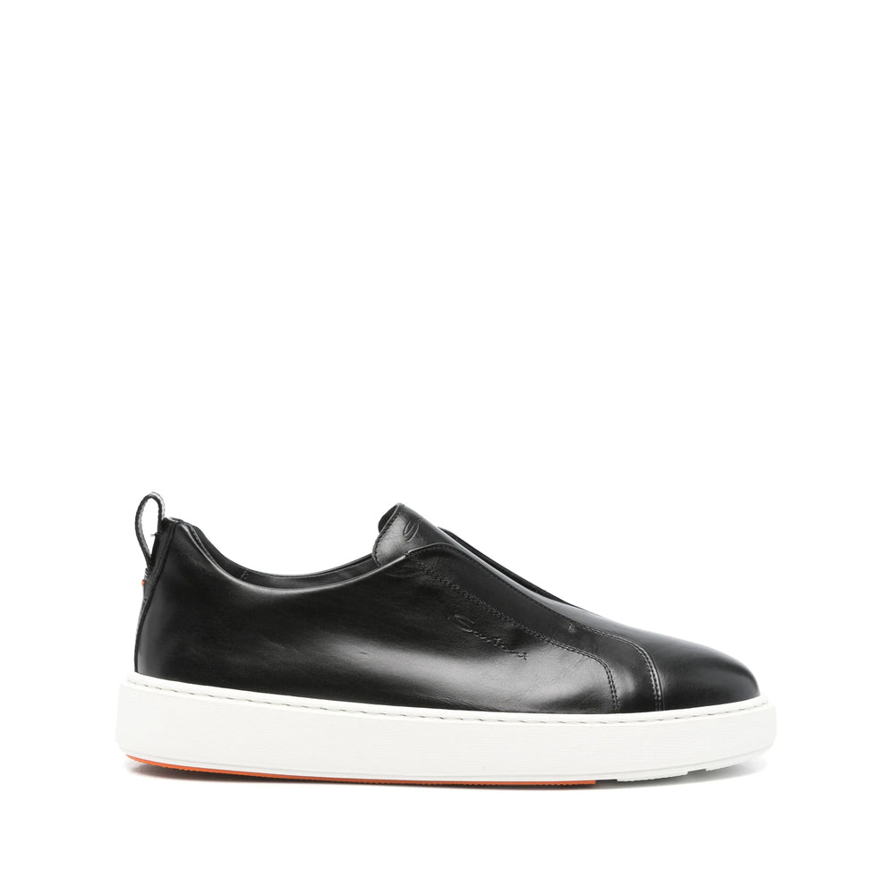 Santoni Black Trainers - Slip-Ons Men SANTONI