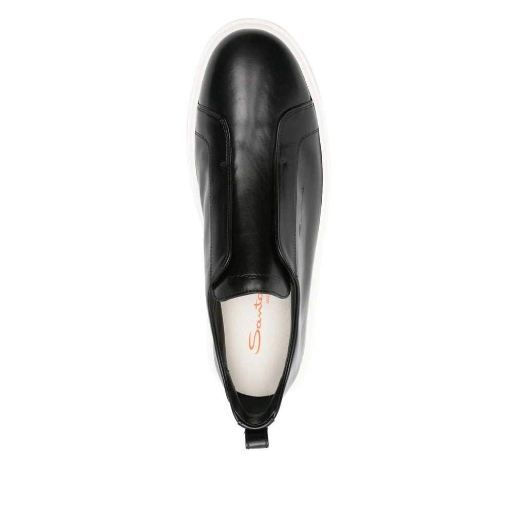 Santoni Black Trainers - Slip-Ons Men SANTONI