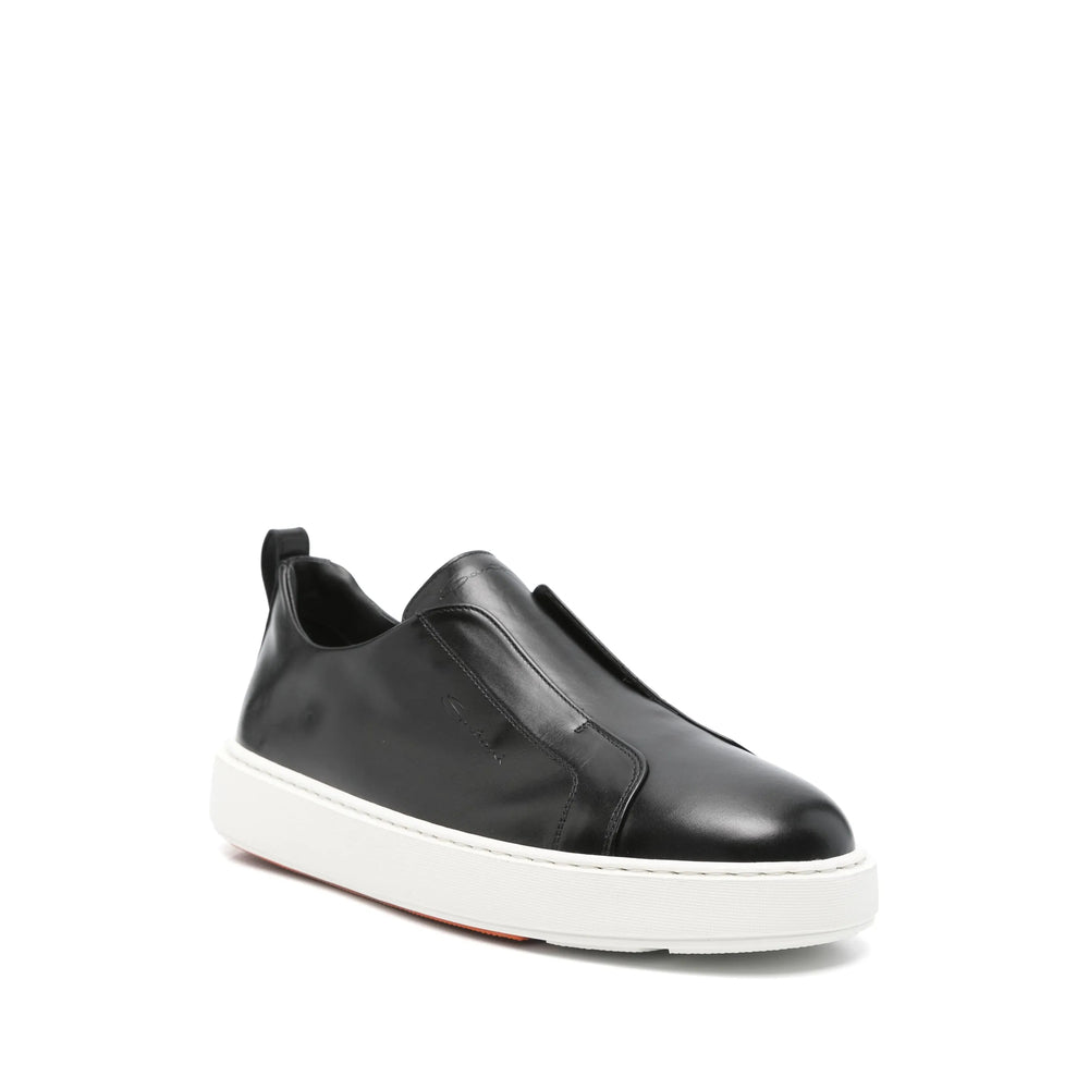 Santoni Black Trainers - Slip-Ons Men SANTONI