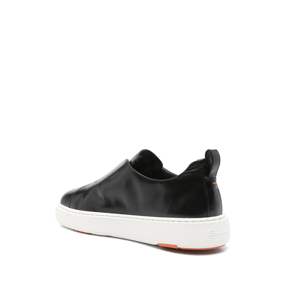 Santoni Black Trainers - Slip-Ons Men SANTONI