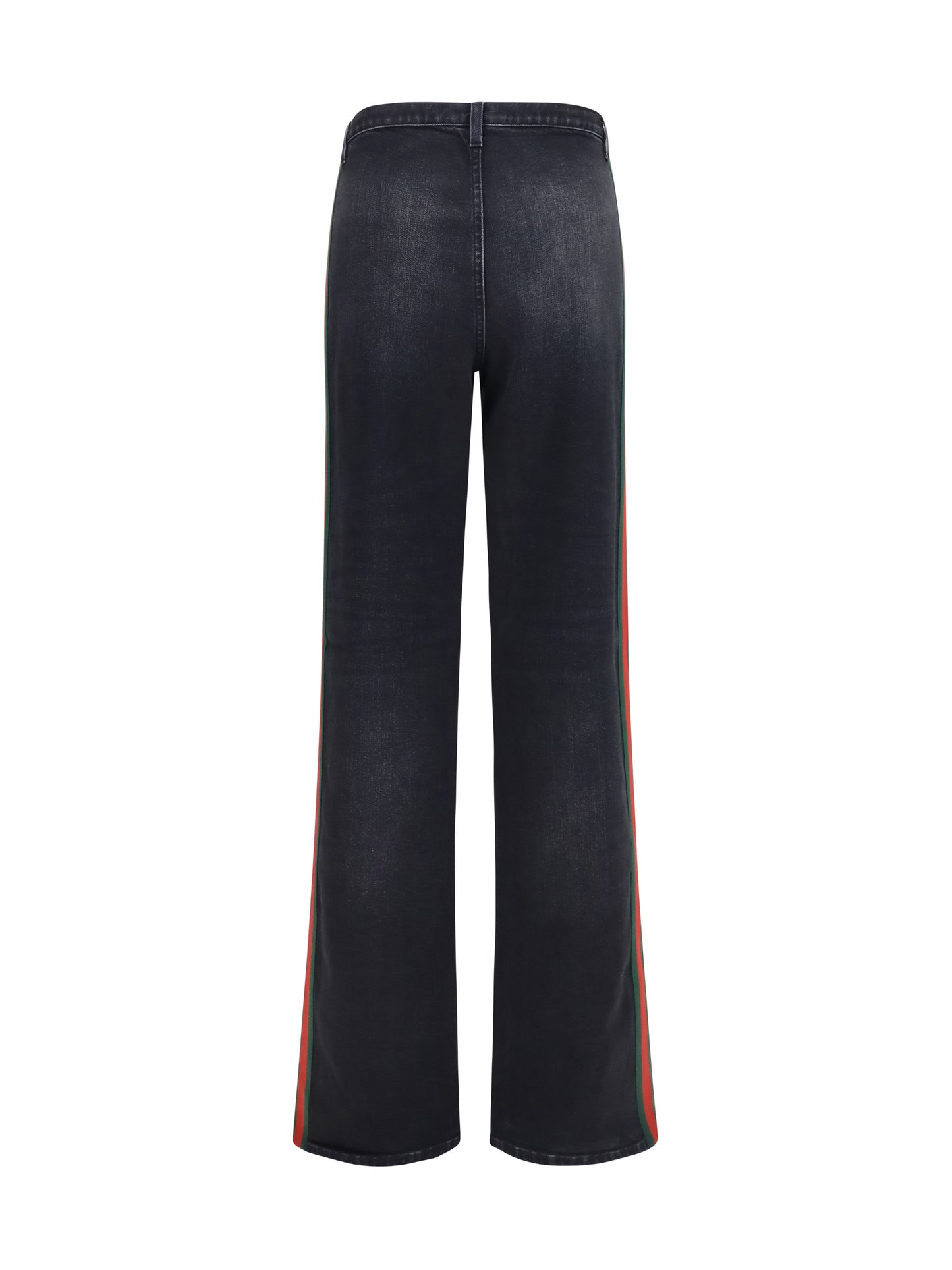 Gucci Women Stretch Cotton Jeans With Web Stripe GUCCI