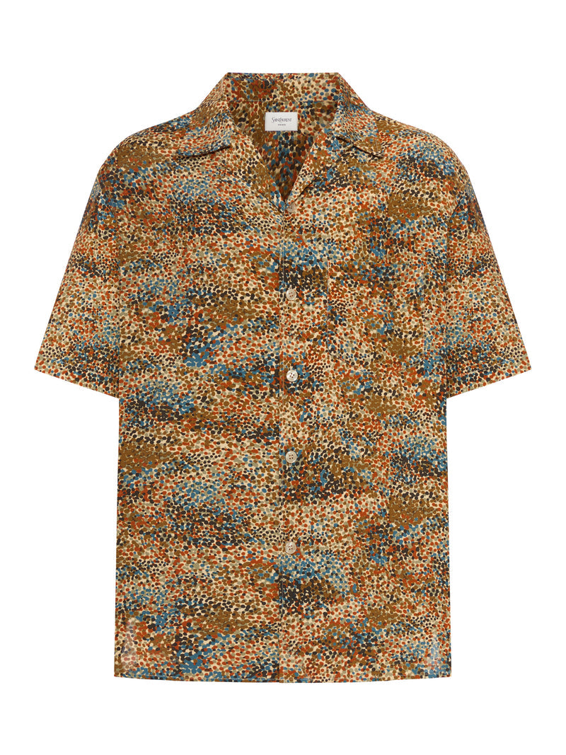 Saint Laurent Men Micro-Patterned Shirt With A Dotted Effect SAINT LAURENT