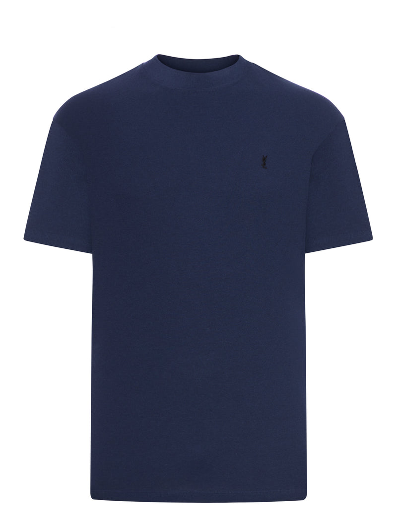 Saint Laurent Men Oversized Cassandre T-Shirt In Cotton Pique SAINT LAURENT