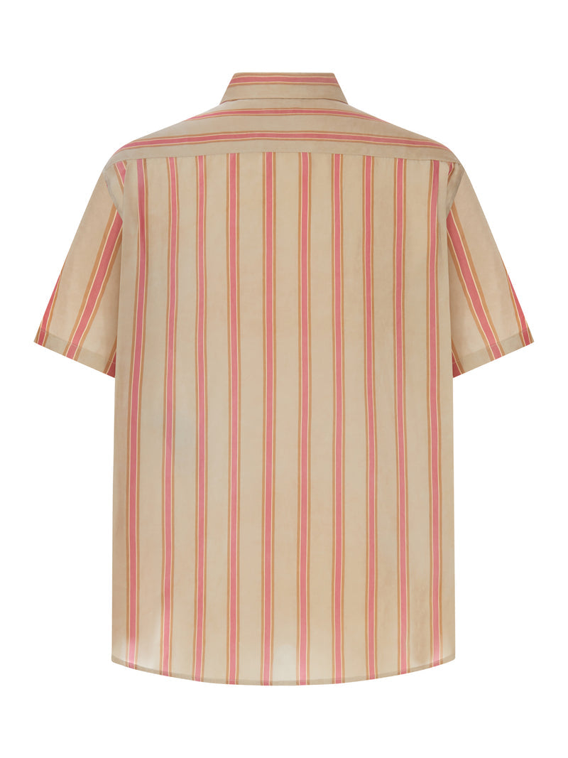 Saint Laurent Men Striped Cupro Twill Chemise SAINT LAURENT