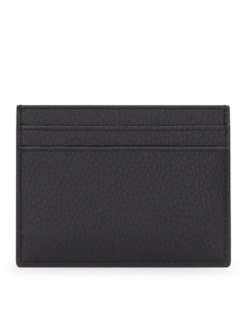Saint Laurent Men Tiny Cassandre Hammered Leather Card Holder SAINT LAURENT
