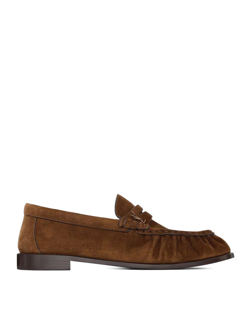 Saint Laurent Men Le Loafer Supple Suede Moccasins SAINT LAURENT