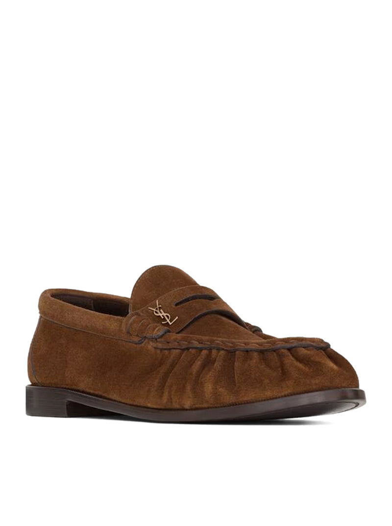 Saint Laurent Men Le Loafer Supple Suede Moccasins SAINT LAURENT