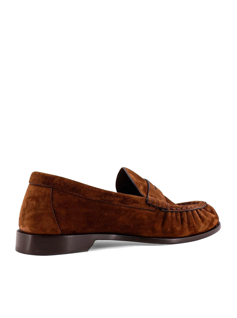 Saint Laurent Men Le Loafer Supple Suede Moccasins SAINT LAURENT