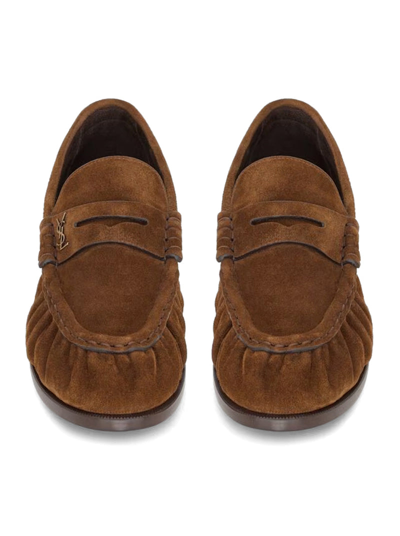 Saint Laurent Men Le Loafer Supple Suede Moccasins SAINT LAURENT