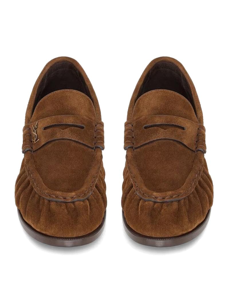Saint Laurent Men Le Loafer Supple Suede Moccasins SAINT LAURENT