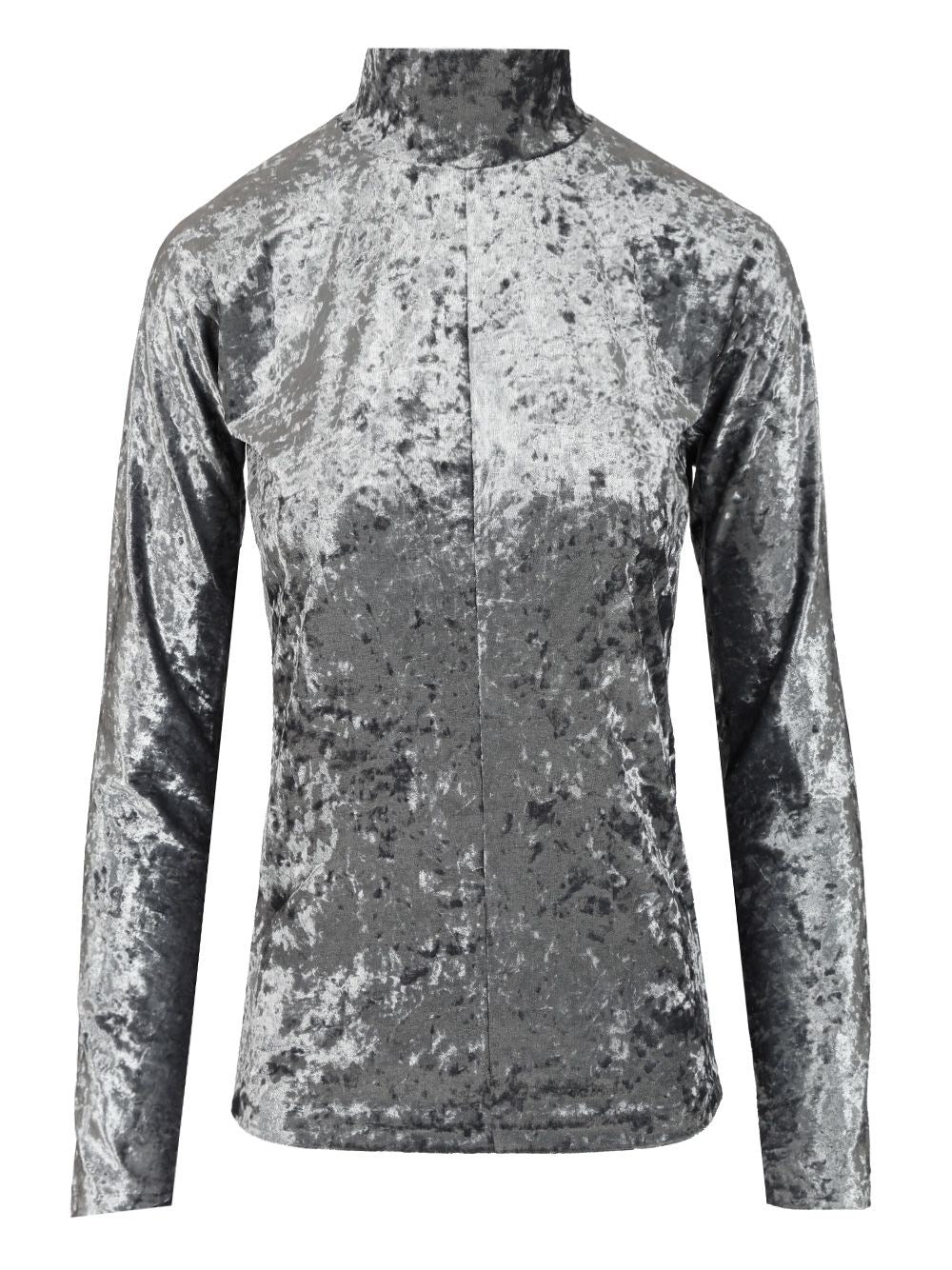 Forte_Forte Women Iridescent Stretch Velvet Turtleneck FORTE FORTE