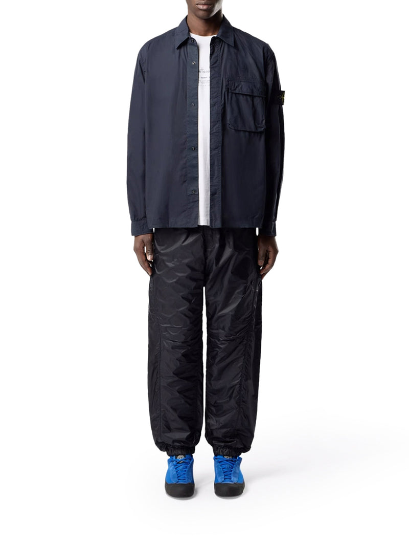 Stone Island Men Stretch Cotton Canvas Overshirt With Flap Pocket On The Chest STONE ISLAND