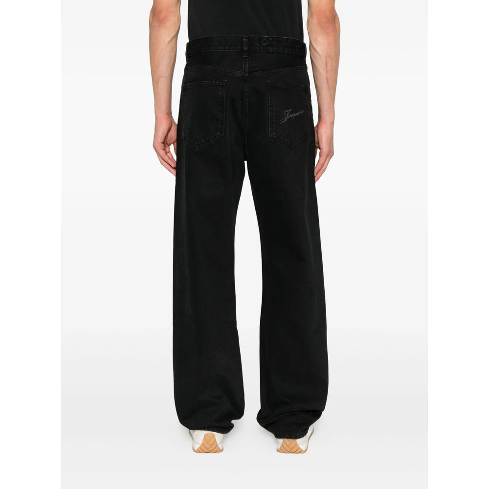 Jacquemus Black Denim - Regular & Straight-Leg Jeans Men JACQUEMUS