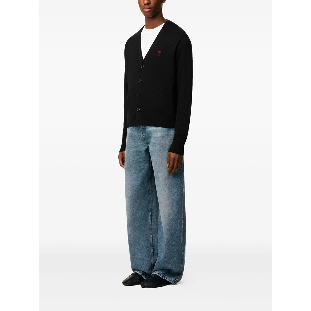 Ami Paris Black Sweaters & Knitwear - Cardigans Men AMI PARIS