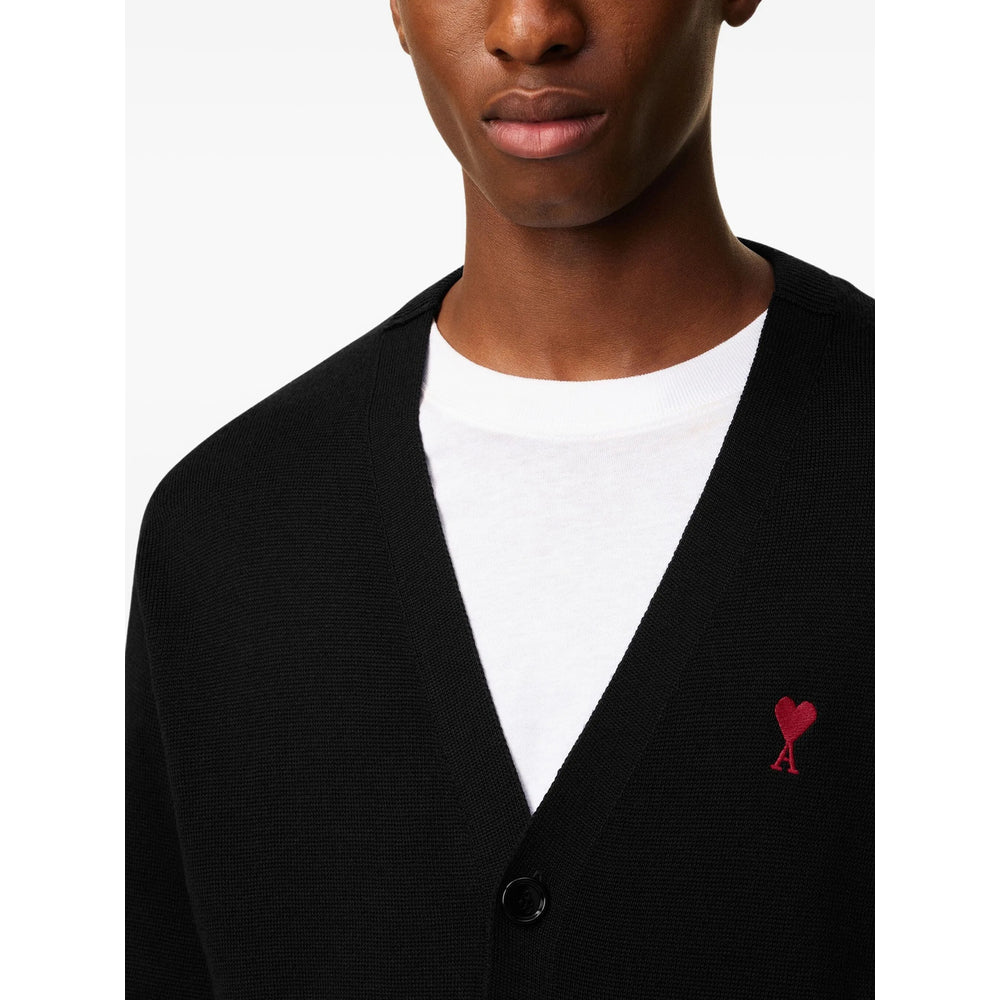 Ami Paris Black Sweaters & Knitwear - Cardigans Men AMI PARIS