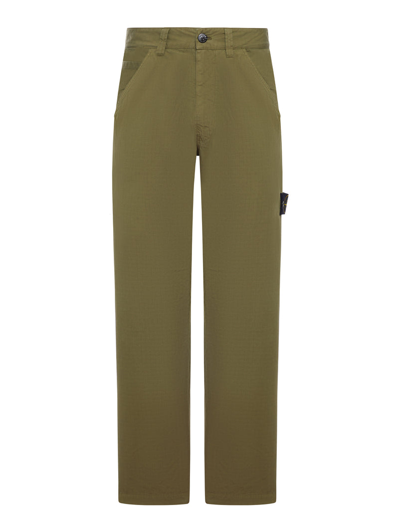 Stone Island Men Cotton Trousers With Logo STONE ISLAND