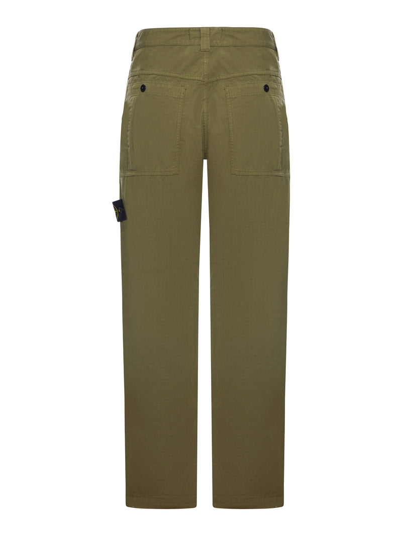 Stone Island Men Cotton Trousers With Logo STONE ISLAND
