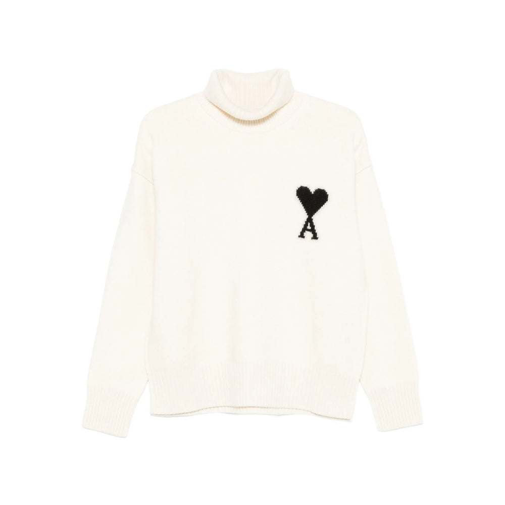 Ami Paris Neutrals Sweaters & Knitwear - Jumpers Men AMI PARIS