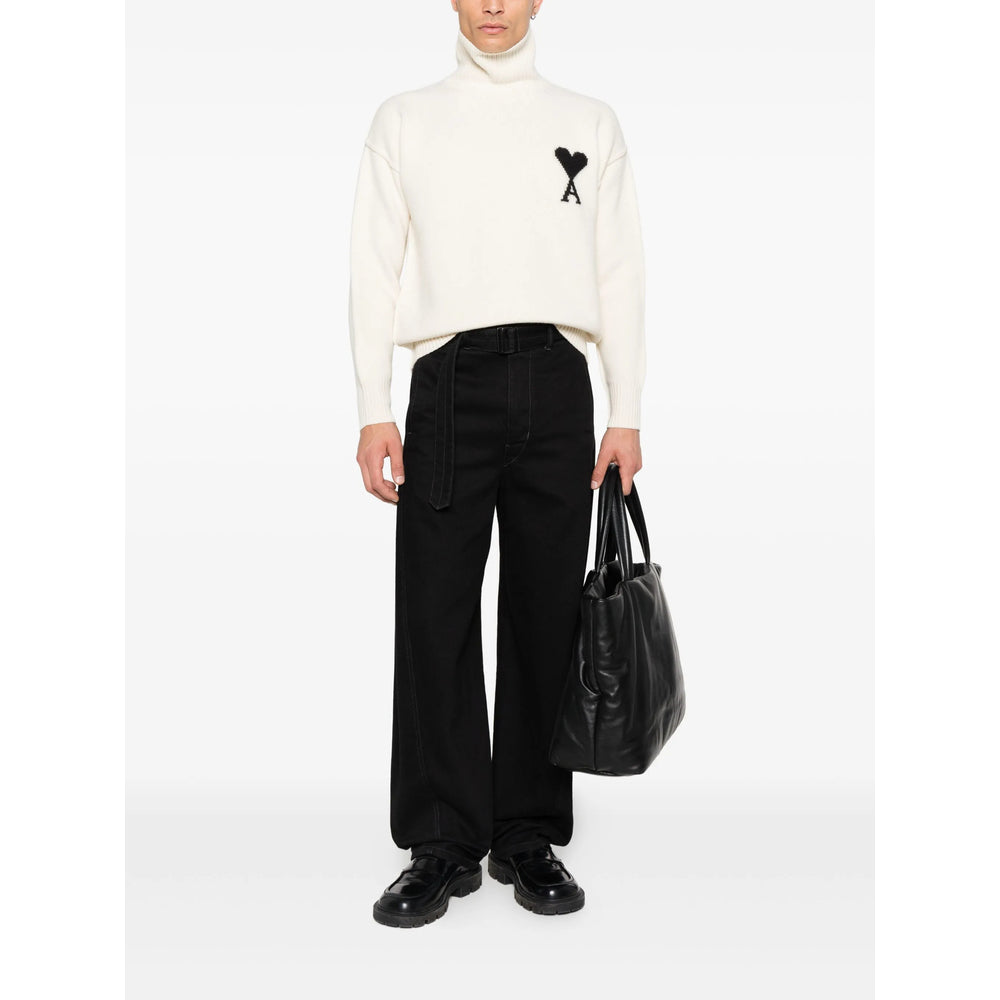 Ami Paris Neutrals Sweaters & Knitwear - Jumpers Men AMI PARIS