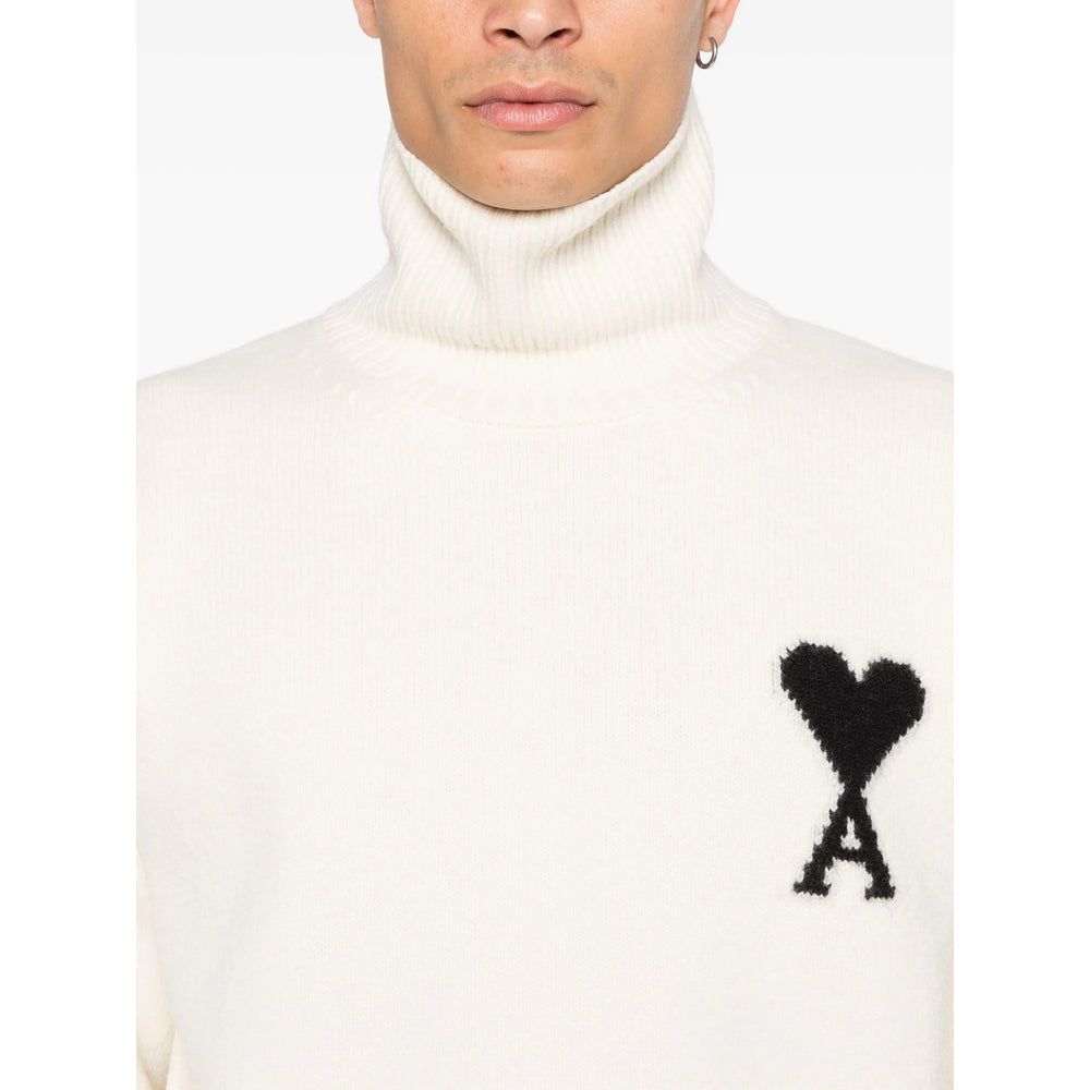 Ami Paris Neutrals Sweaters & Knitwear - Jumpers Men AMI PARIS