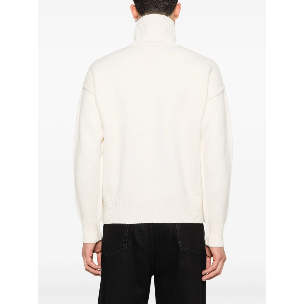 Ami Paris Neutrals Sweaters & Knitwear - Jumpers Men AMI PARIS