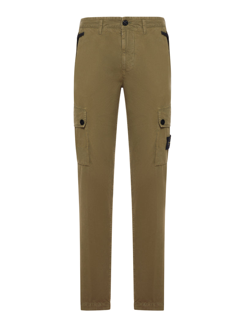 Stone Island Men Cotton Trousers With Compass Logo STONE ISLAND