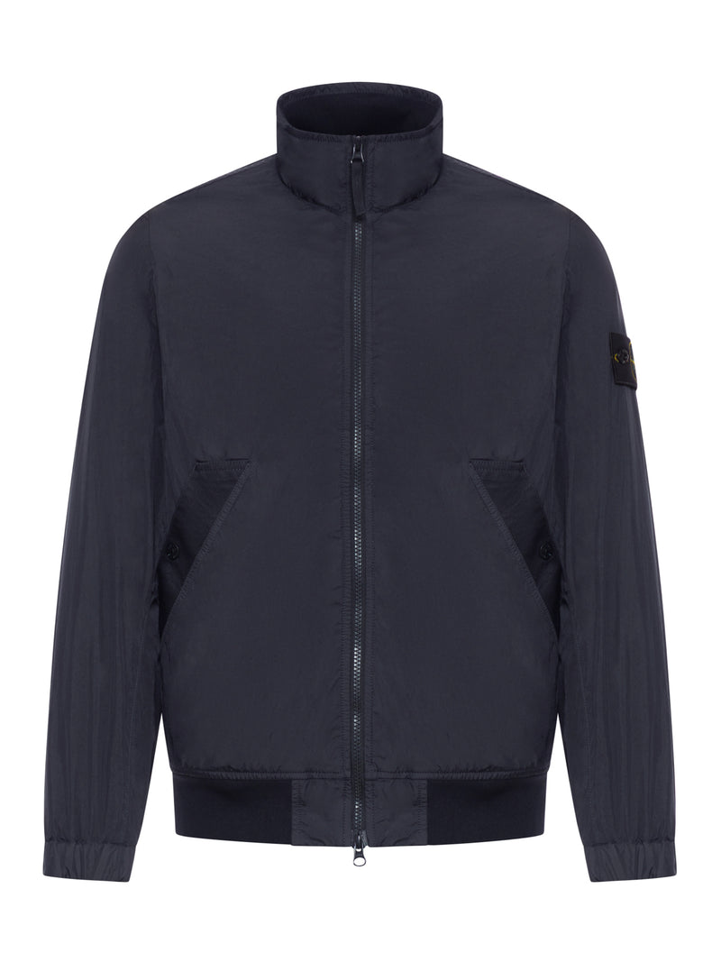 Stone Island Men Technical Fabric Jacket With Compass Logo STONE ISLAND
