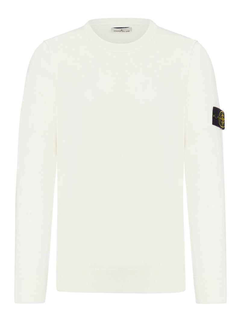 Stone Island Men Stone Island Crew Neck Sweater With Badge STONE ISLAND