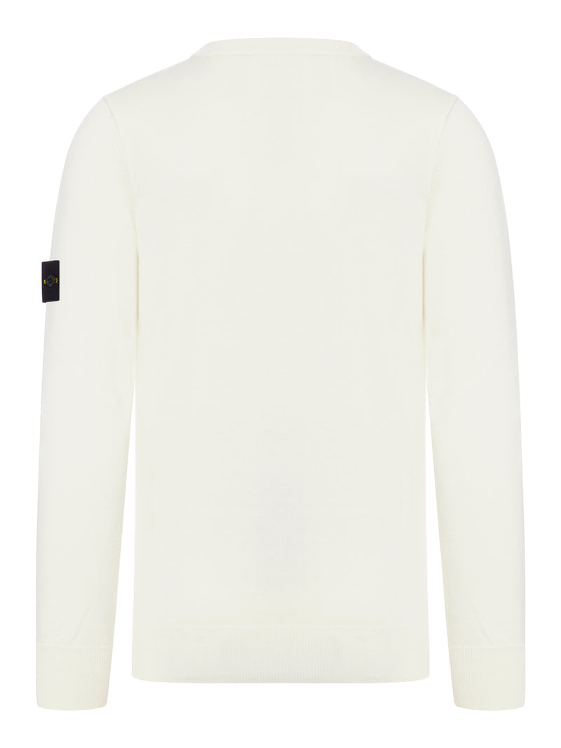 Stone Island Men Stone Island Crew Neck Sweater With Badge STONE ISLAND