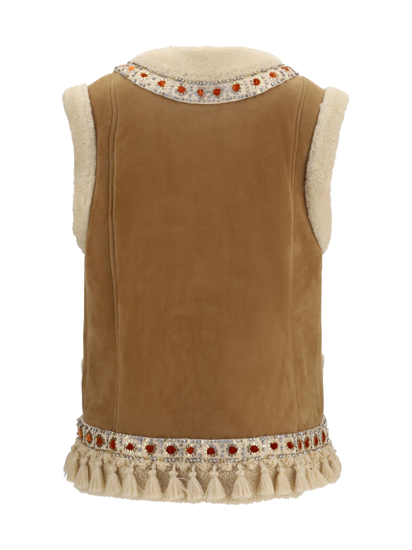 Valentino Women Suede And Fur Vest VALENTINO