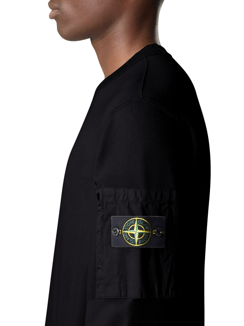 Stone Island Men Regular Fit Crew Neck Sweatshirt With Seasonal Pocket STONE ISLAND
