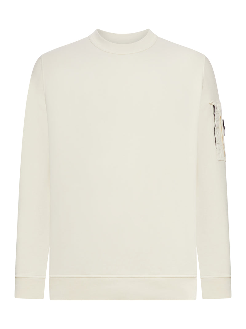 Stone Island Men Regular Fit Crew Neck Sweatshirt With Seasonal Pocket STONE ISLAND