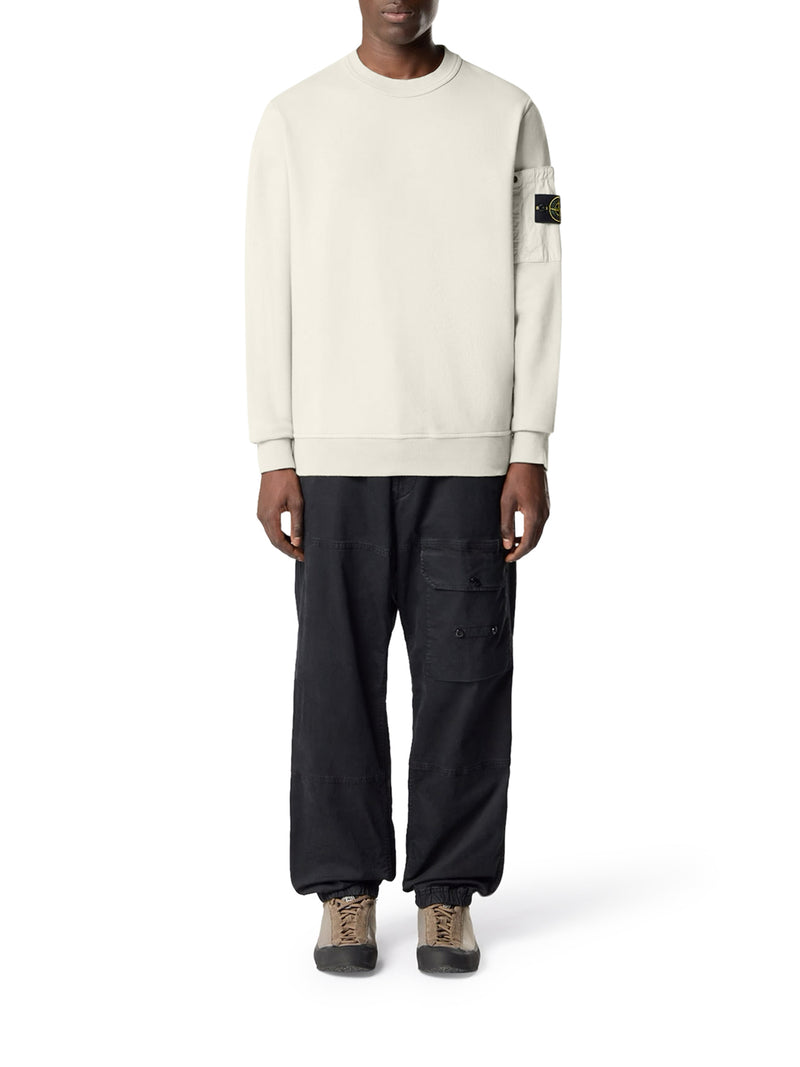 Stone Island Men Regular Fit Crew Neck Sweatshirt With Seasonal Pocket STONE ISLAND