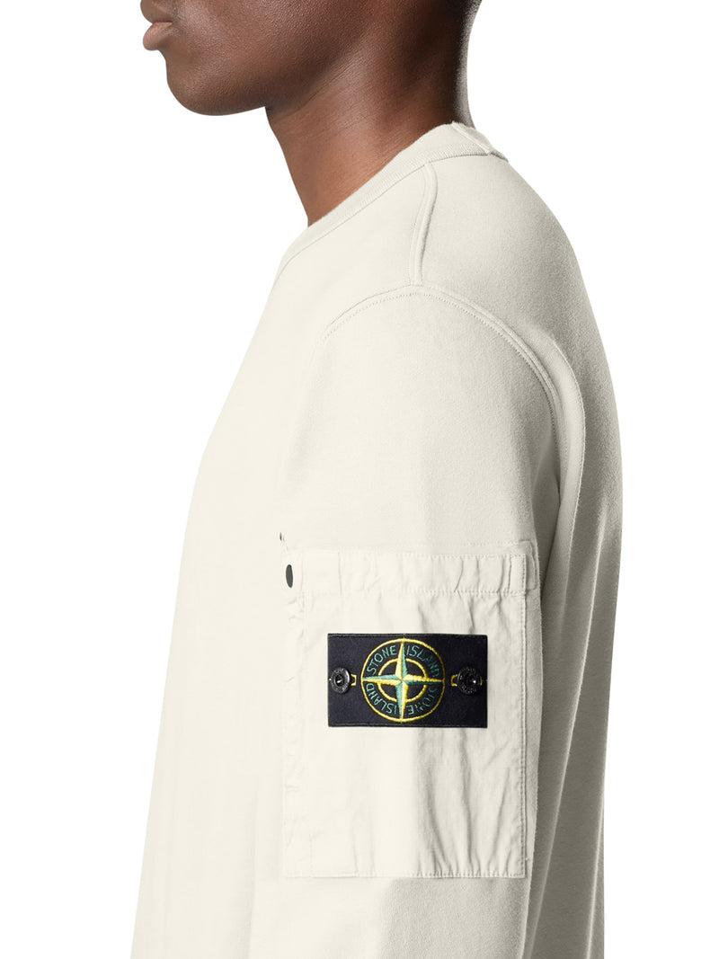 Stone Island Men Regular Fit Crew Neck Sweatshirt With Seasonal Pocket STONE ISLAND