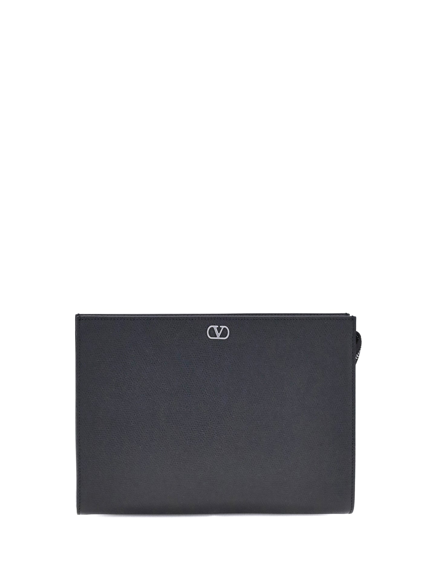 Valentino Garavani Men Pouch | Vlogo Signature | Vit.Soft Grain VALENTINO GARAVANI