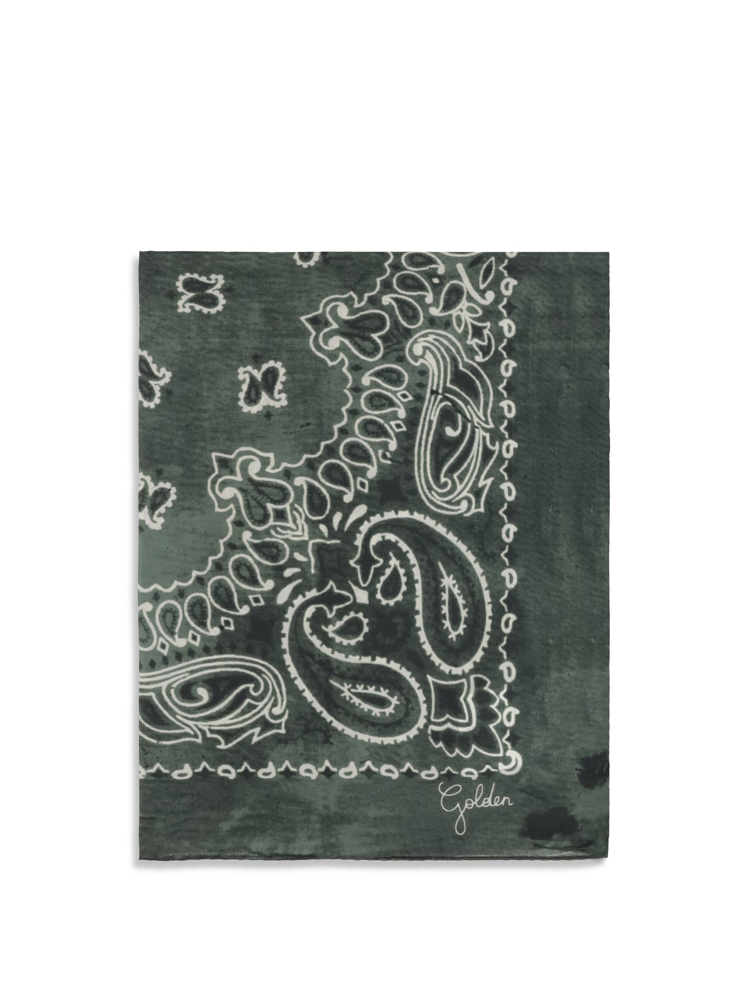 Golden Goose Women Golden Paisley Printed Silk Scarf GOLDEN GOOSE