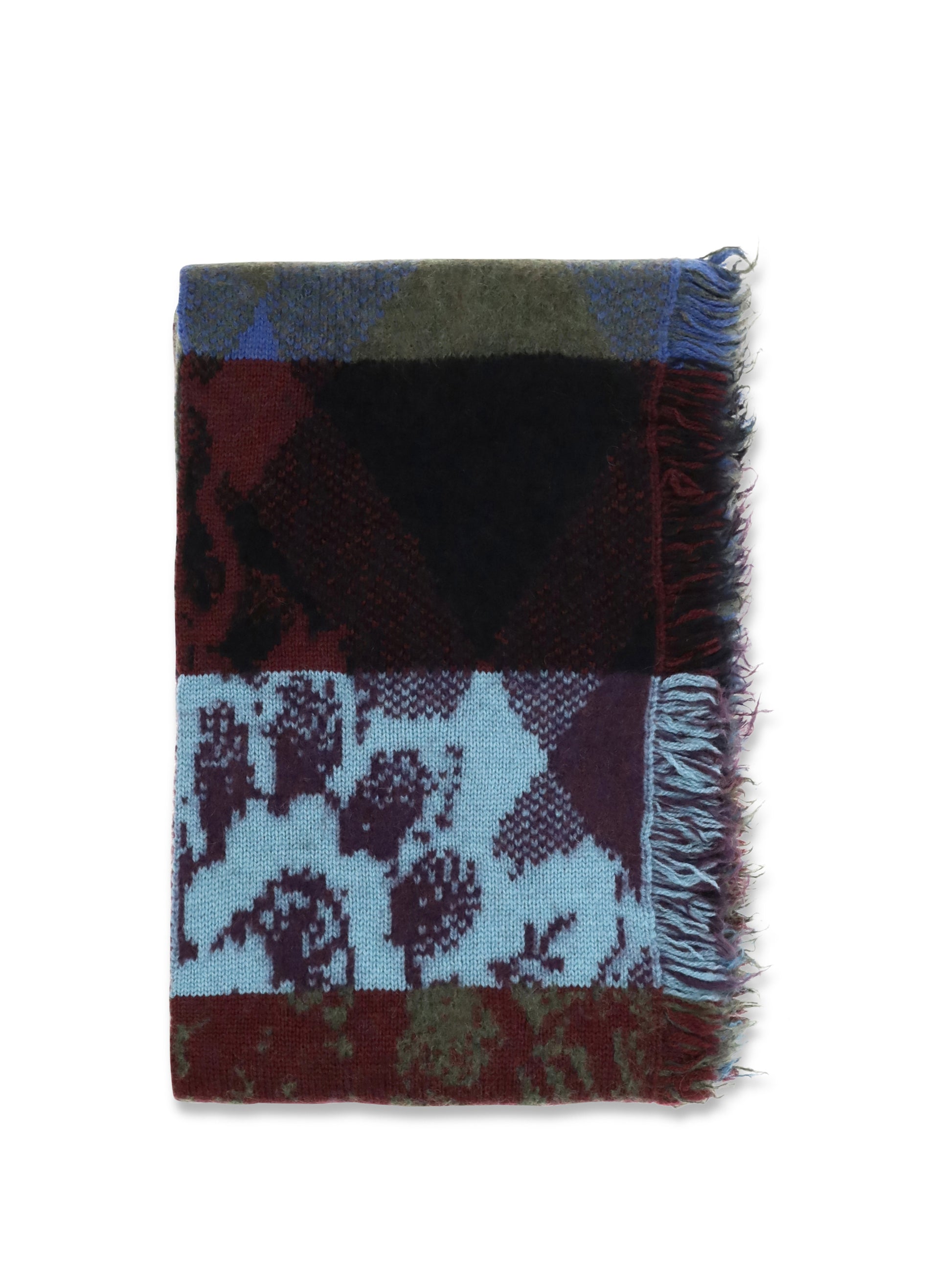 Dries Van Noten Men Mixed Print Fringed Scarf DRIES VAN NOTEN