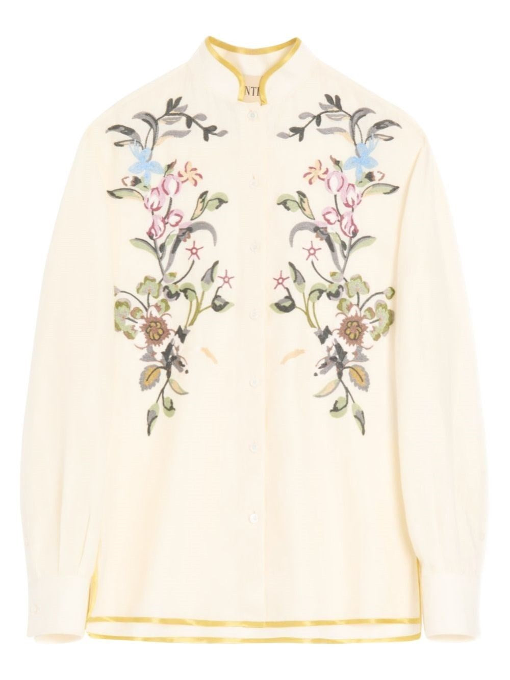 Valentino Garavani Women Linen Shirt With Embroidery VALENTINO GARAVANI