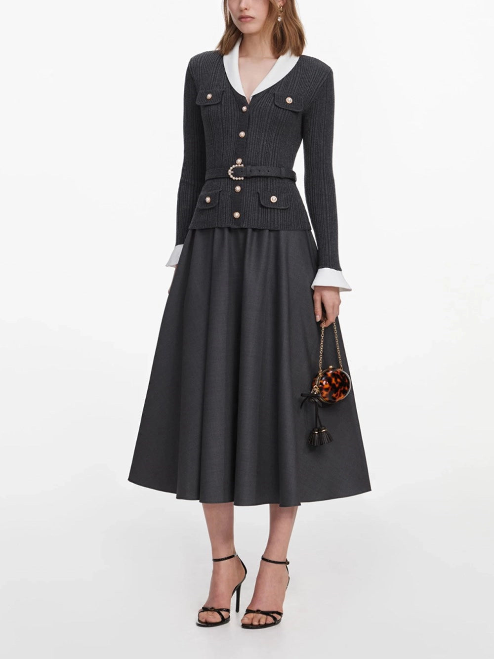 Self-Portrait Women Knit Midi Dress