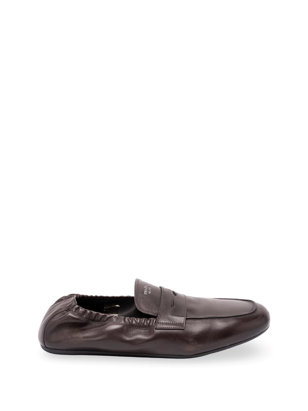 Prada Men Shuffle Antiqued Leather Loafers PRADA