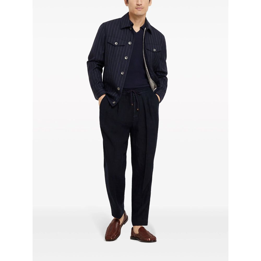 Brunello Cucinelli Blue Polo Shirts Men BRUNELLO CUCINELLI
